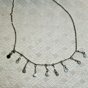 Silver Teardrop Pendant Necklace‎